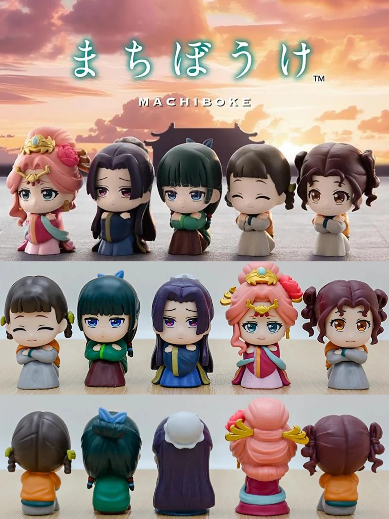 1/5PCS 9cm Kusuriya no Hitorigoto Anime Figure Q Version Maomao Action Figure Kawaii Jinshi Figurine PVC Collection Model Toys