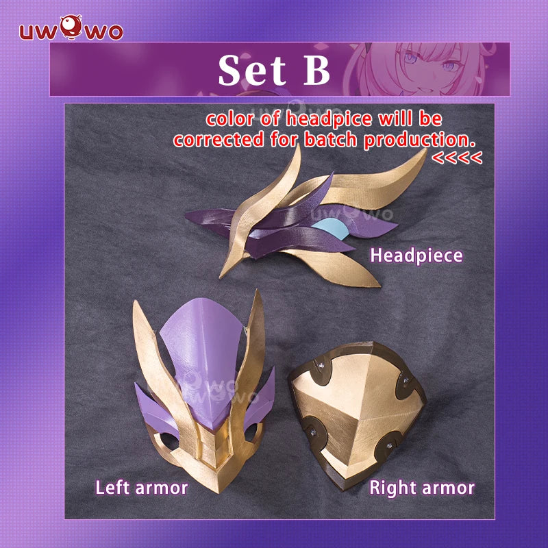 Uwowo Elysia Miss Pink Cosplay Costume with Prop Honkai Impact 3 Halloween - SET B / M