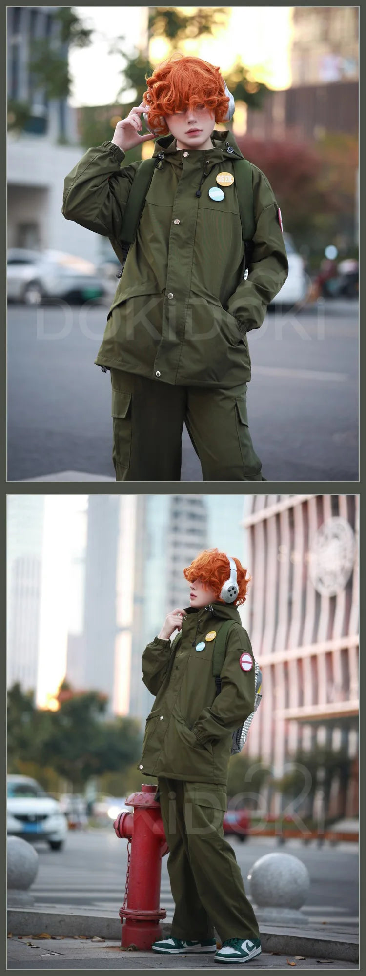 Brief Cosplay Costume Anime【S-2XL】Dokidoki-R Men Cosplay Geekboy Brief Backpack Panty Plus Size Male Cosplay