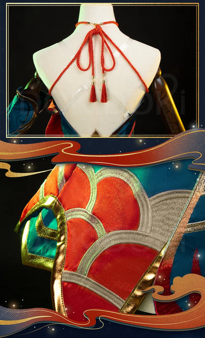 IN STOCK Ahrii Cosplay Costume Game Cosplay DokiDoki-R Ahrii Skin Sexy Women Dress The Nine-Tailed Fox Ears Halloween Costume