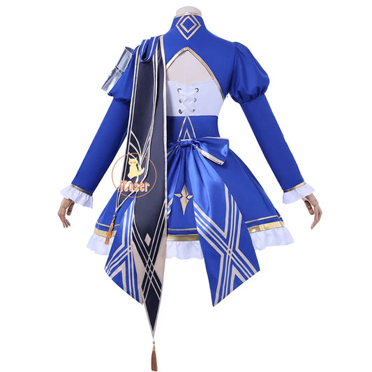 Honkai Star Rail Fate Saber Cosplay Costume Wig Dress Headwear Uniform Stocking Halloween Party for Women Girls Carnival iCoser