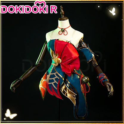 IN STOCK Ahrii Cosplay Costume Game Cosplay DokiDoki-R Ahrii Skin Sexy Women Dress The Nine-Tailed Fox Ears Halloween Costume