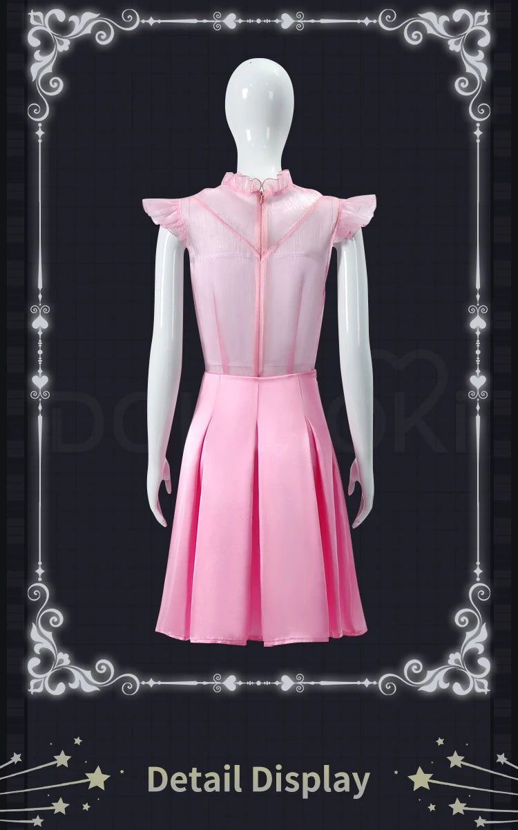 Glinda Elphaba Cosplay Costume Wicked Cosplay【XS-3XL】DokiDoki-N Women Black Pink Dress Glinda Cosplay School Uniform Plus Size