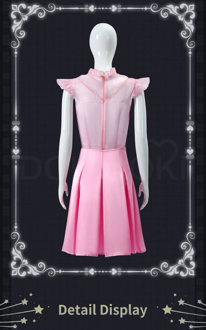 Glinda Elphaba Cosplay Costume Wicked Cosplay【XS-3XL】DokiDoki-N Women Black Pink Dress Glinda Cosplay School Uniform Plus Size
