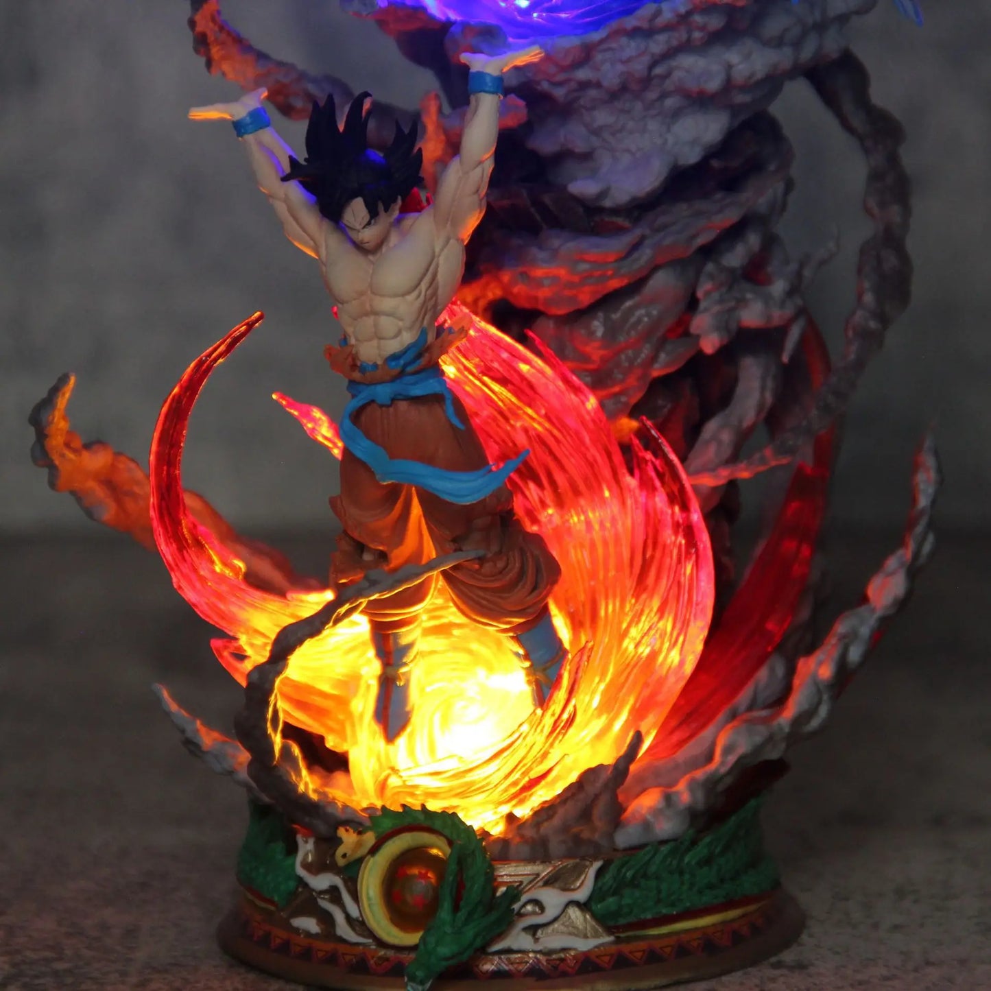25cm Dragon Ball Figures Spirit Bomb Sou Goku Anime Figures Super Saiya Pvc Statue Doll Action Figure Model Collection Toys Gift