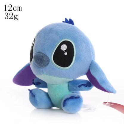 12-20cm Disney Stitch Mickey Minnie Plush Keychain Models Kawaii Cartoon Stuffed Plush Dolls Toys Anime Baby Kids Birthday Gifts