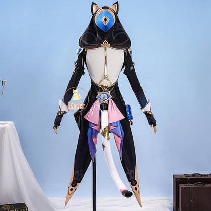 Honkai Star Rail Cipher Cosplay Costume Wig Uniform Jumpsuit Cifera Leggings Tail Props Halloween Party for Women Girls Carnival