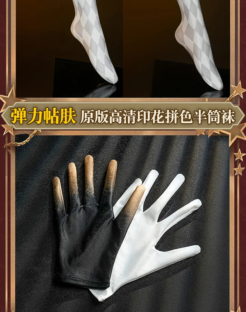 Identity V Hullabaloo Mike Morton Brightest Star Cosplay Costume Wig Uniform Hat Props Halloween Party for Women Men Carnival