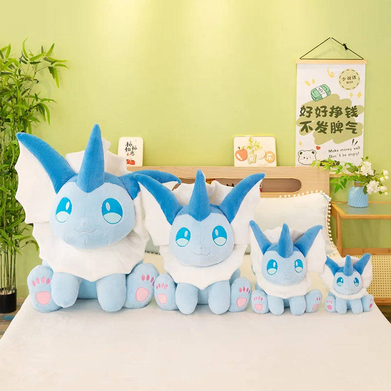 30/80cm Vaporeon Pokemon Eevee Large Plush Toys Aquali Doll Cute Ornament Stuffed Plushie Pillow Pokémon Gift for Children