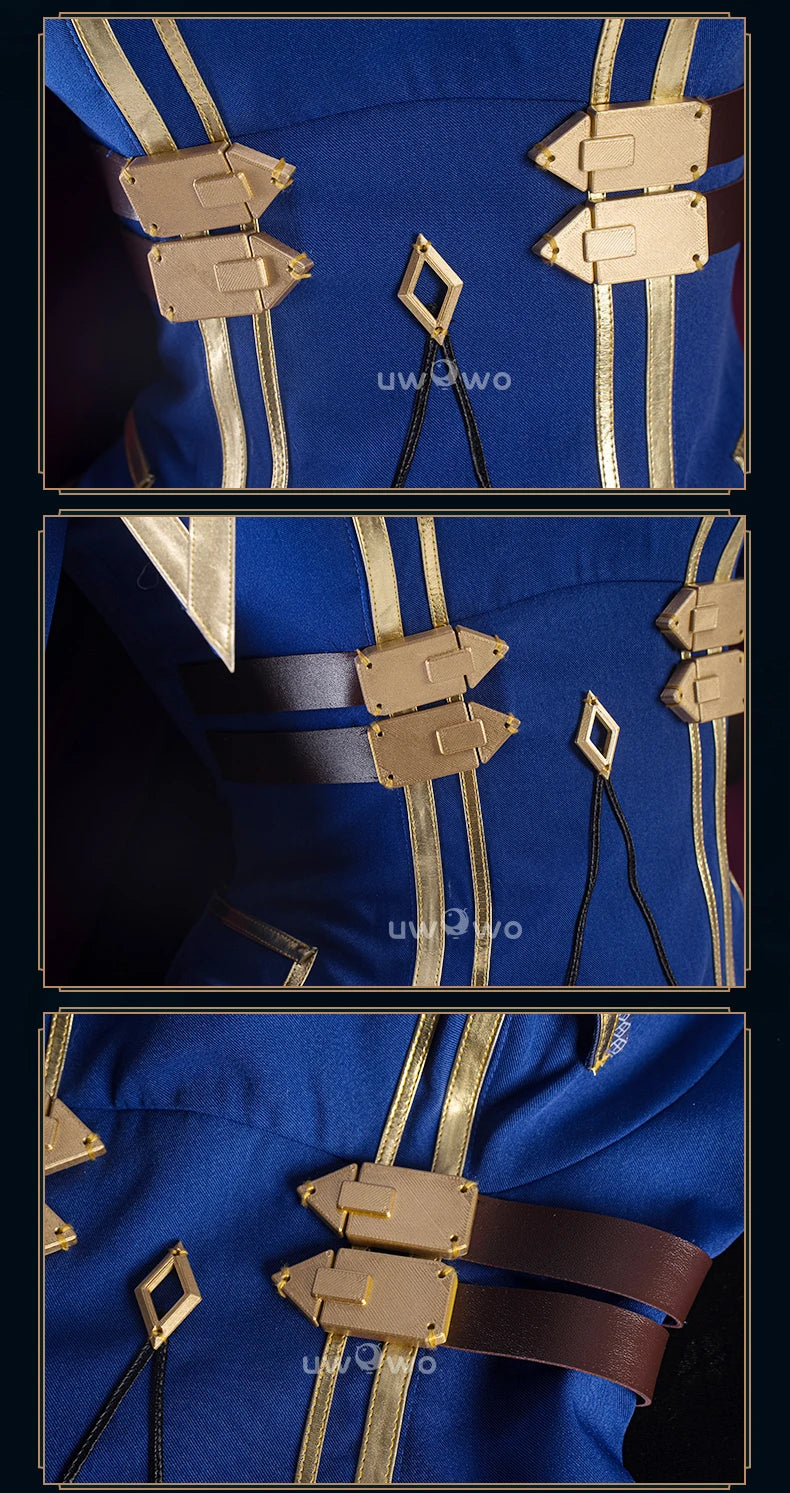 LAST BATCH UWOWO Caitlyn Cosplay Game LOL Caitlyn Arcane Commander Cosplay Costume With Cloak Hat Prop Halloween Costume