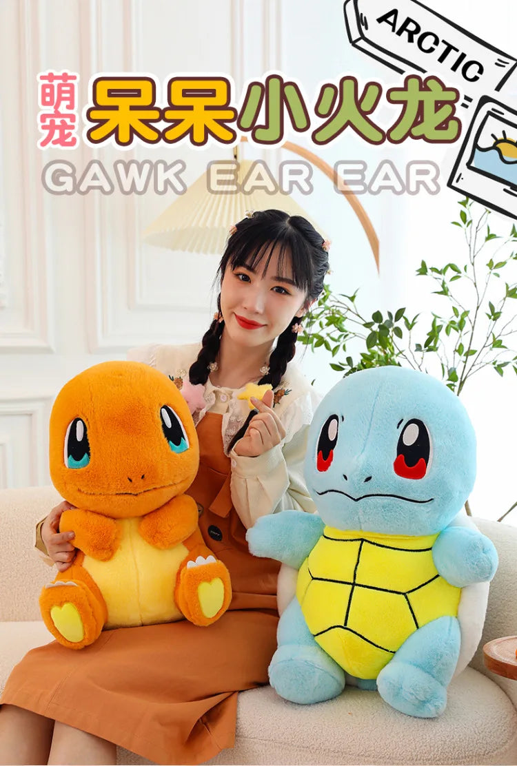 35-60CM Big Size Pokemon Charmander Plushies Squirtle Cartoon Anime Peluche Ornament Comfortable Soft Doll Children Toy Gift