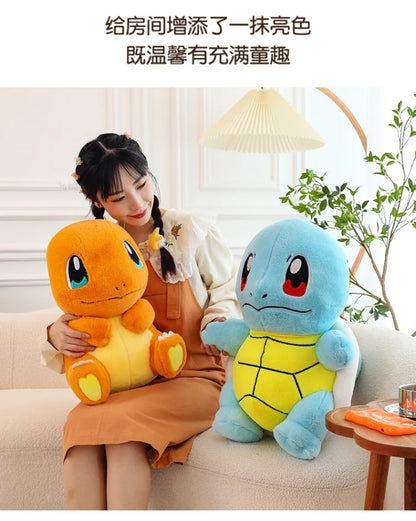 35-60CM Big Size Pokemon Charmander Plushies Squirtle Cartoon Anime Peluche Ornament Comfortable Soft Doll Children Toy Gift