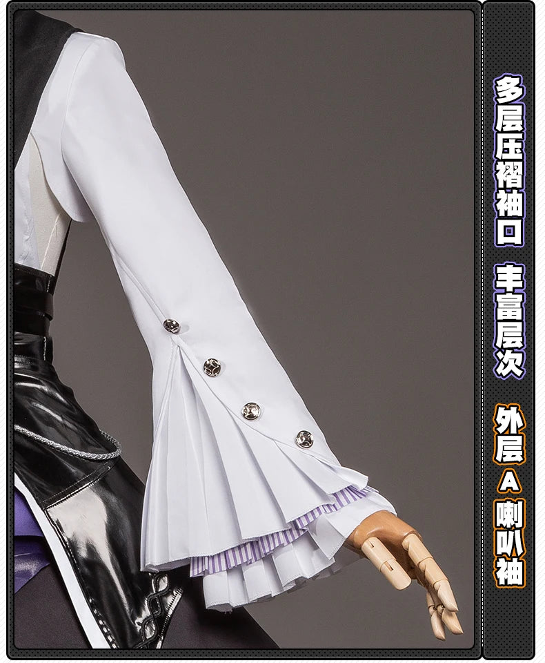 Zenless Zone Zero Vivian Cosplay Costume Wig Dress Uniform Headwear Mockingbird Carnival Halloween Party for Women Girls Props