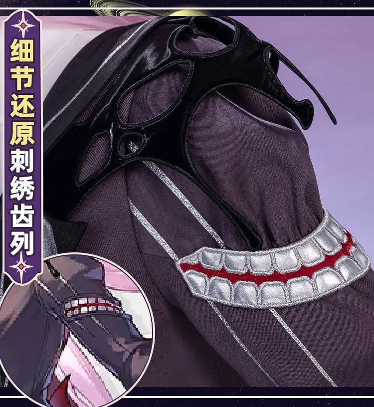 Honkai Star Rail Evernight March 7th Cosplay Costume Dress Headwear Mysterious Foreign Guest Halloween Party for Women iCoser