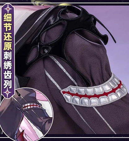 Honkai Star Rail Evernight March 7th Cosplay Costume Dress Headwear Mysterious Foreign Guest Halloween Party for Women iCoser