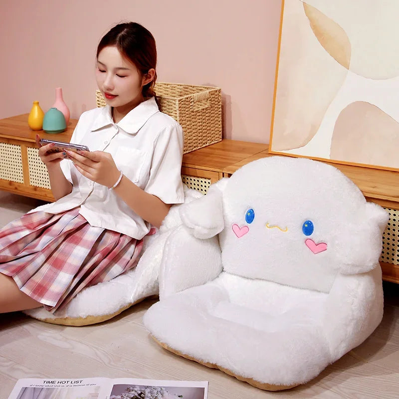Comfortable Cinnamoroll Seat Cushion Cartoon Kuromi My Melody Sitting Cushion Dining Room Bedroom Chair Back Cushion Home Decor