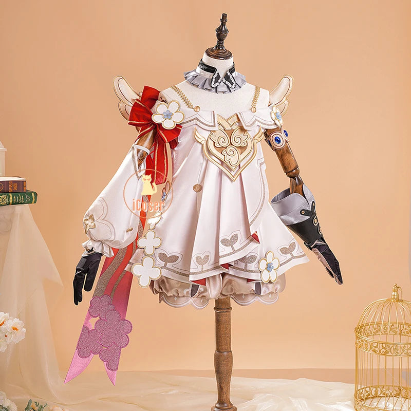 Honkai Star Rail Tribbie Cosplay Costume Wig Dress Uniform Headwear Wings Game Props Halloween Party for Women Girls Carnival