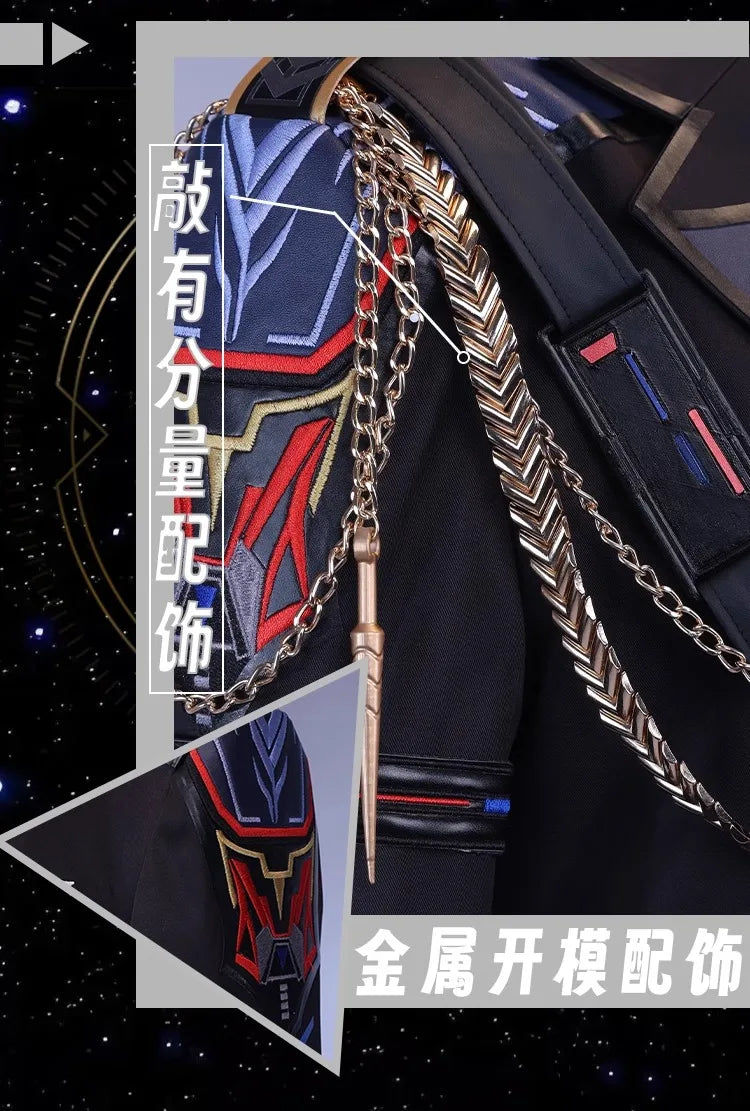 Love and Deepspace Caleb Cosplay Costume Wig Farspace Colonel Uniform Trench Halloween Party for Women Men Carnival Cos Props