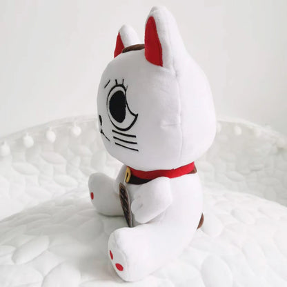 15/25cm Anime Dan Da Dan Plush Toy Cute Cartoon Figure Dandadan White Cat  Stuffed Soft Doll Lucky Cat Plushies Xmas Birthday