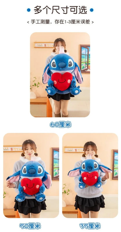 35/50/60cm Big Size Stitch Disney Anime Plush Stuffed Doll Cartoon Plush Doll Room Decoration Children's Pillow Holiday Gift