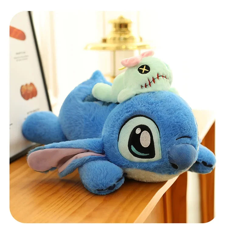 40-100cm Disney Lilo and Stitch Plush Stuffed Toys Cartoon Anime Plushie Lying Stich Doll Soft Pillow Xmas Birthday Gift for Kid