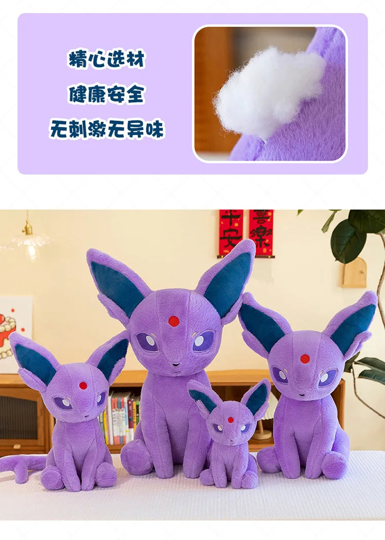 40/50/70CM Big Size Pokemon Espeon Plushies Cartoon Anime Soft Plush Pillow Doll Kawaii Stuffed Plushie Ornament Children Gifts