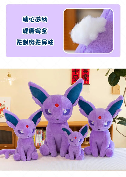40/50/70CM Big Size Pokemon Espeon Plushies Cartoon Anime Soft Plush Pillow Doll Kawaii Stuffed Plushie Ornament Children Gifts