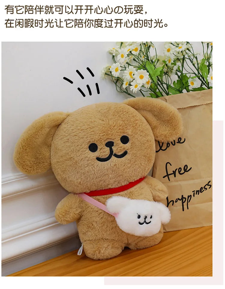 45/70cm Big Size Maltese Backpack Cartoon Anime Plush Stuffed Doll Kawaii Room Decoration Plushies Pillow Ornament Children Gift