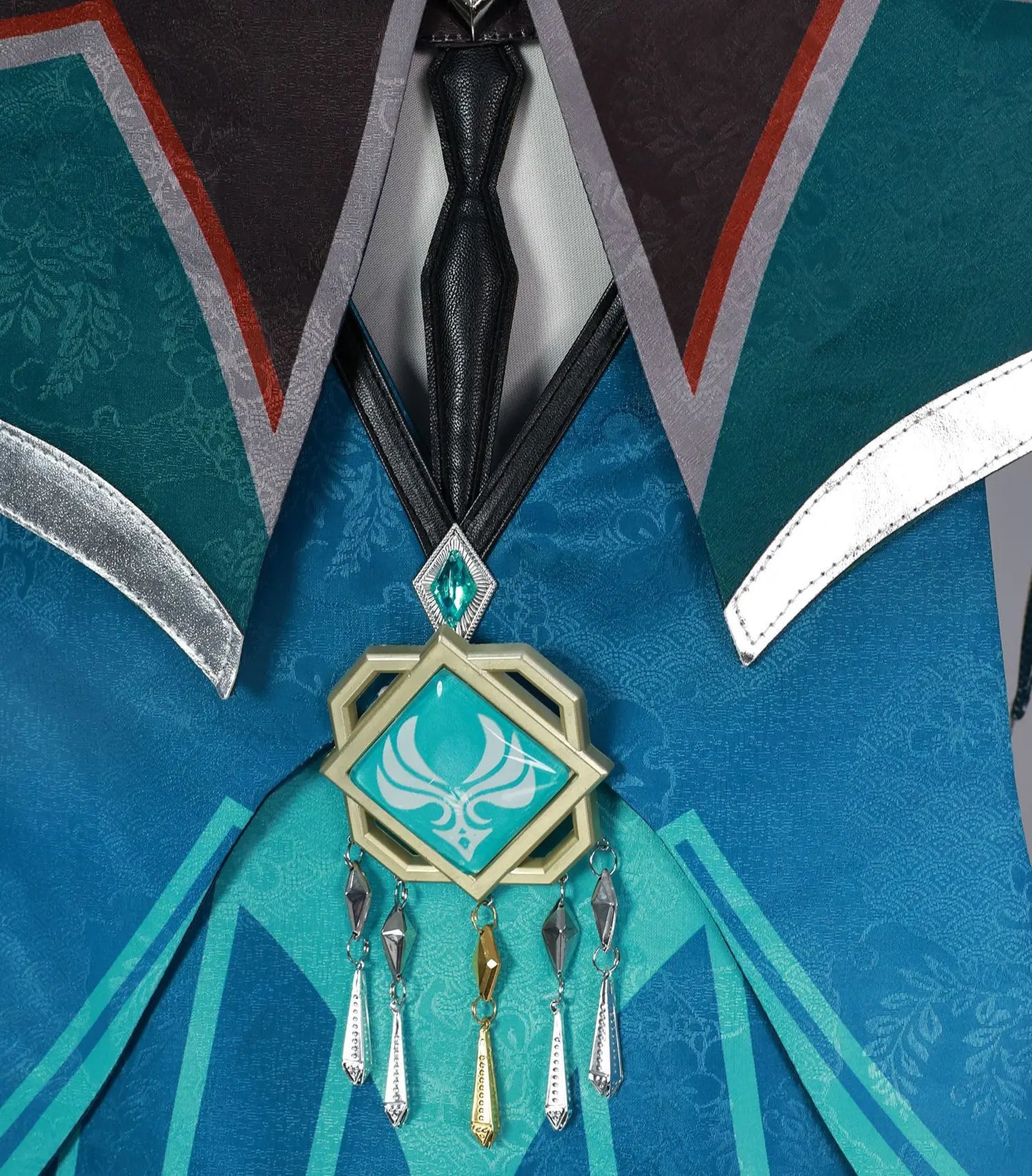 Lan Yan Cosplay Costume Wig Dress Genshin Impact Headwear Liyue Spring Woven From Jade Halloween Party for Women Girls Accessory