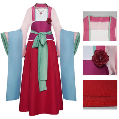 Maomao Anime Apothecary Diaries Pink Kimono Set Polyester Elastane