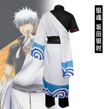 CosZtkhpCN Sakata Silver Time COS Clothing Set Polyester