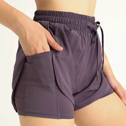 Codex Sports Women’s Lightweight High Waist Loose Yoga Shorts Quick Dry Breathable Athletic Running Outdoor