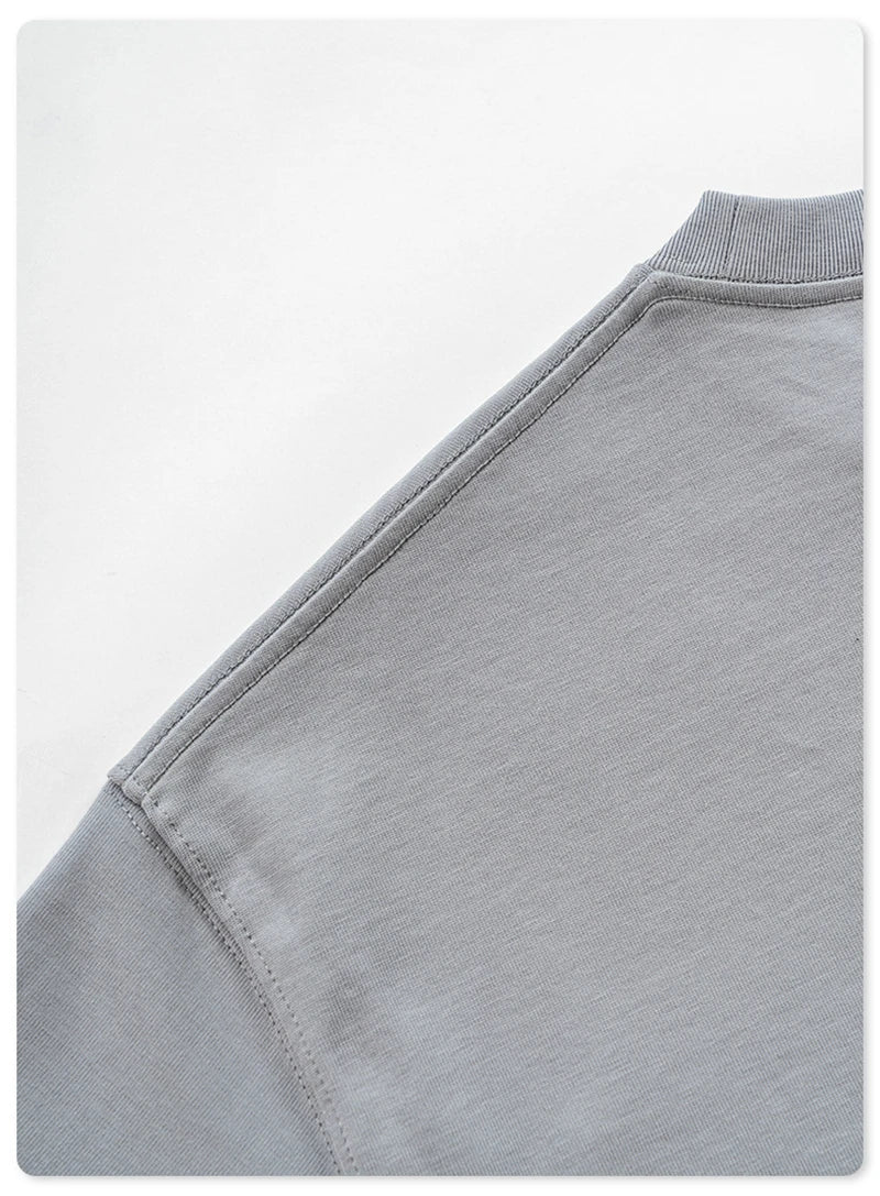 ZODF 2024 Heavy-Weight 345gsm Basic Solid T-Shirts For Men Unisex Women Summer Loose 100% Cotton T Shirt Brand Clothes HY0771