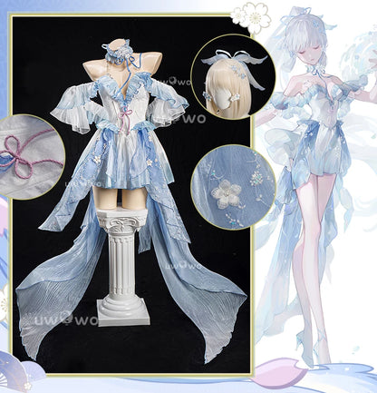 PRE SALE UWOWO Ayaka Cosplay Game Genshin Impact Fanart Ayaka Frost Waltz Cosplay Costume Halloween Costume