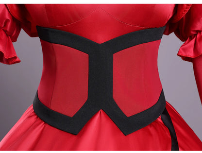 Anime The Holy Grail of Eris Scarlett Castiel Cosplay Costume Dress Headwear Earrings Halloween Party Women Girls Carnival Props