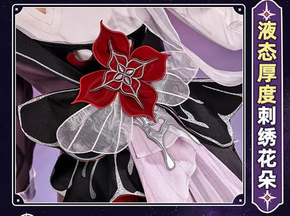 Honkai Star Rail Evernight March 7th Cosplay Costume Dress Headwear Mysterious Foreign Guest Halloween Party for Women iCoser