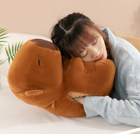 30/40cm Soft Capybara Hand Warmer Pillow Stuffed Funny Capybara Plush Hand Warmer Cartoon Portable Capybara Plush Stuffed Doll