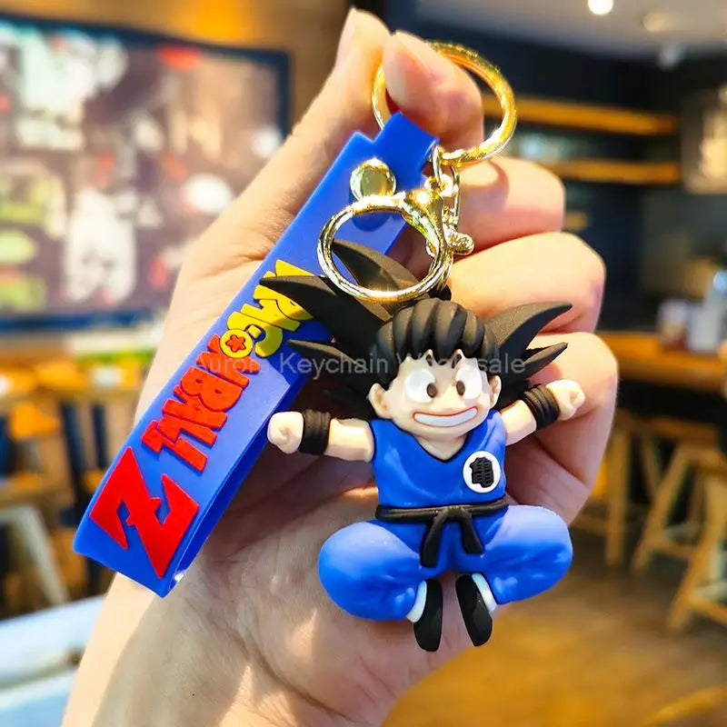 Anime Dragon Ball Keychain Z Super Saiyan Son Goku Bulma Broly Piccolo Majin Buu Series Car Pendant Keyring Kids Toys Gifts