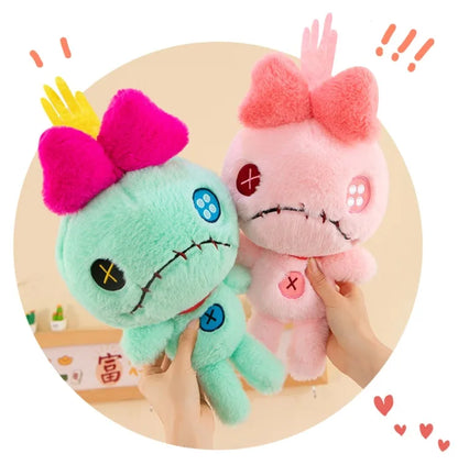 Disney Lilo & Stitch Scrump Plush Toys Anime Plushie Stich Dolls Kawaii Cartoon Pink Pillow Soft Stuffed Gift Children Christmas