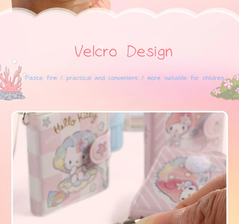 Sanrio Cartoon Mini Notepad Kawaii My Melody Kuromi Cinnamoroll Notebook Portable Pocket Hand Book Stationery Students Supplies