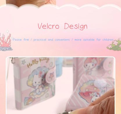 Sanrio Cartoon Mini Notepad Kawaii My Melody Kuromi Cinnamoroll Notebook Portable Pocket Hand Book Stationery Students Supplies