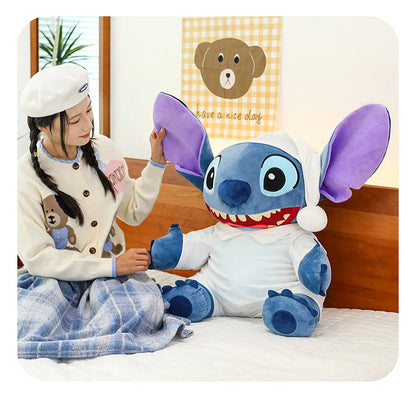 40/50/70cm Super Big Size Pajamas Stitch Disney Anime Plush Stuffed Doll Kawaii Room Decor Lilo & Stitch Plushies Holiday Gift