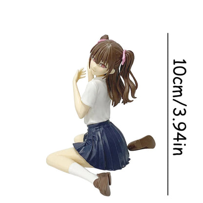 2.5-jigen no Yuuwaku Anime Figure 10cm Sitting Tachibana Mikari Action Figure Amano Ririsa Figurine PVC Collection Model Toys