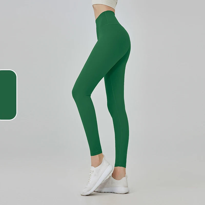 The Codex Seamless Yoga Leggings for Women – Athletic Gym Workout Fitness Pants Tights - Swamp Green / XL