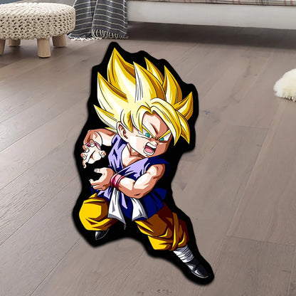 Irregular Rugs Anime Dragon Ball Z Wishing Dragon Goku Super Saiyan 4 Customize Rug Handmade Carpet Area Rug for Home Decor