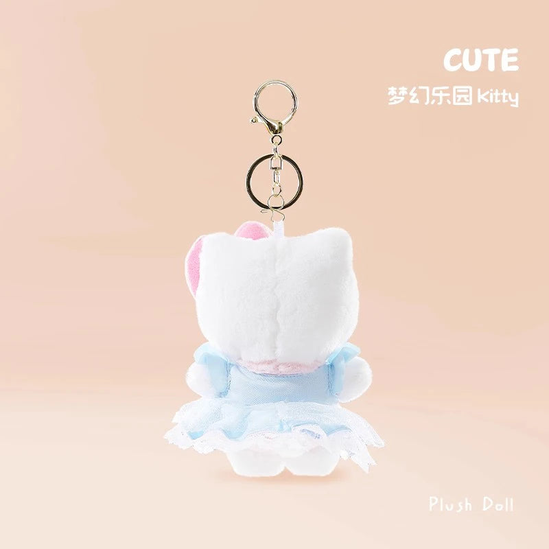 Genuine Sanrio Hello Kitty Cute Girl Keychain Car School bag Pendant Kids Plush Toys Keyring Plushier Birthday Christmas Gift