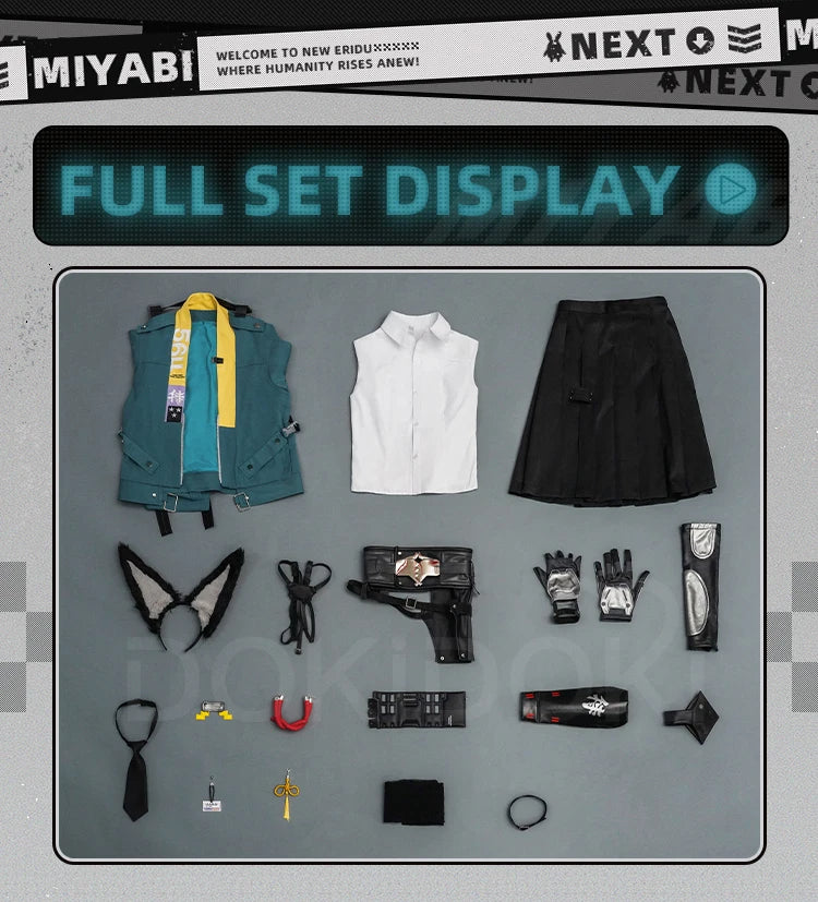 IN STOCK Hoshimi Miyabi Cosplay Costume Game Zenless Zone Zero Cosplay DokiDoki-SR Hoshimi Miyabi Cosplay Wig Women Halloween