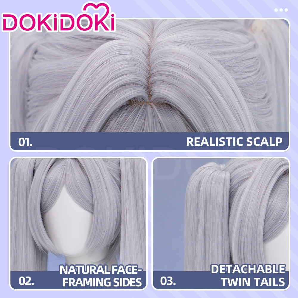 IN STOCK Frieren Wig Anime Frieren: Beyond Journey's End DokiDoki Frieren Cosplay Ear Clip Ears Free Cap