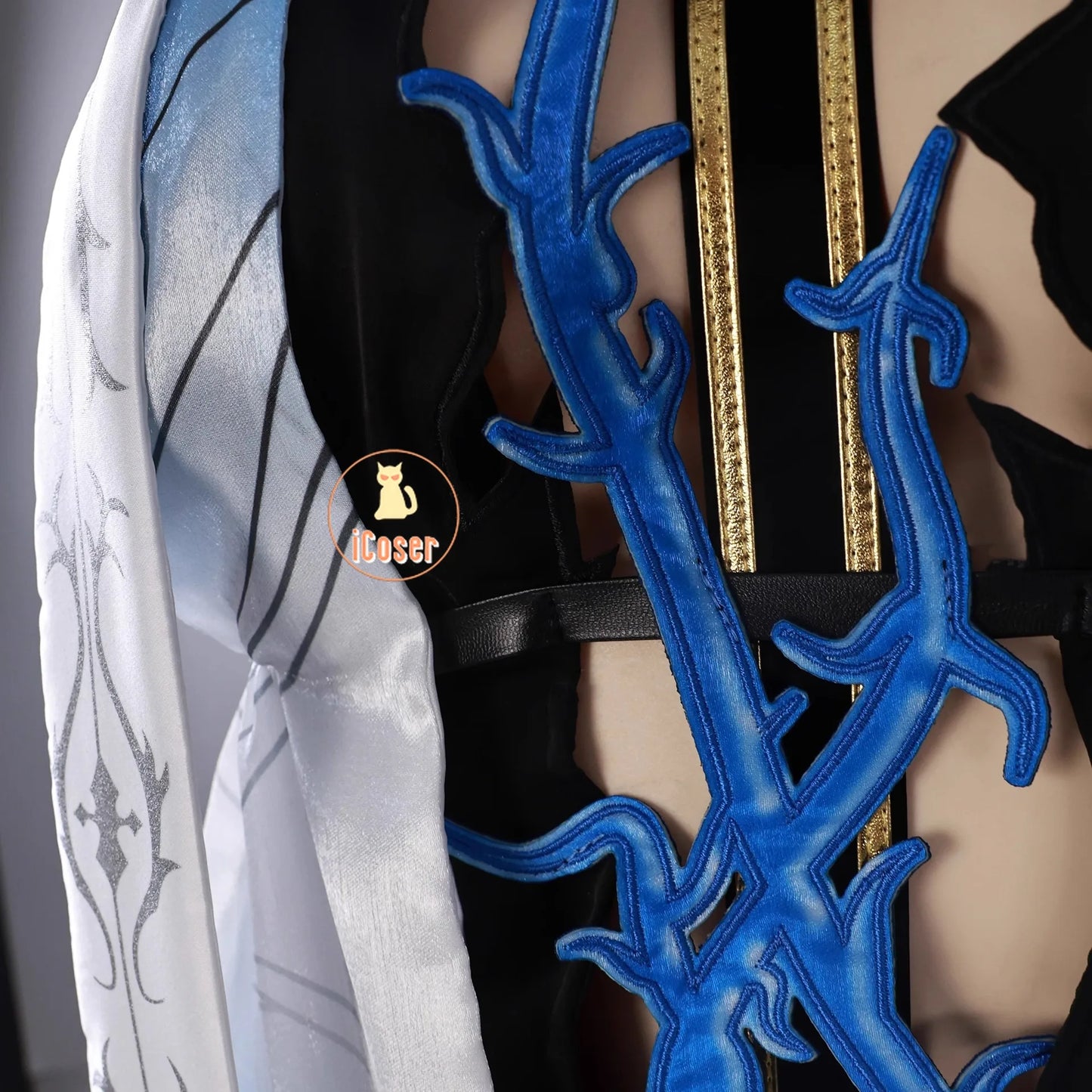 Wuthering Waves Fleurdelys Cosplay Costume Wig Uniform Cartethyia Elf Ears Rinascita Halloween Party for Women Girls Carnival