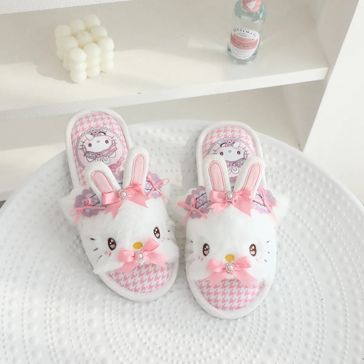 Lovely Kuromi My Melody Slippers Kawaii Anime Lolita Indoor Shoes Girl Women Hello Kitty Cinnamoroll Spring Summer Autumn